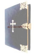 アンティーク洋書☆  美しい十字架の古書　讃美歌集　ゴールド　留め具付　プロテスタント