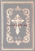 アンティーク洋書☆希少　1860年代　豪華ベルベット装　深い立体　十字架　聖杯柄　讃美歌集　