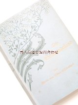 アンティーク洋書★ エンボス　お花柄の水色古書　　物語の本　１９０３年