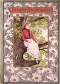 アンティーク洋書　☆女性と　お花柄　シャビーな古書　　物語　 可愛らしい本　