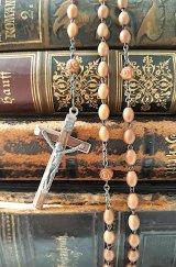アンティーク　　　　　カトリック　　十字架とメダイのついたロザリオ　　ローゼンクランツ　　