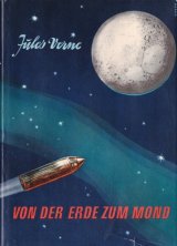 楽しい古本★　月世界旅行　月柄の表紙　　ジュール・ヴェルヌ　　小説　　天文　月の絵　　