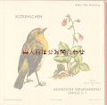 楽しい古本☆屏風のような折りたたみ式絵本　陽気な鳥たちの本　レトロ　古書　　両面イラスト　