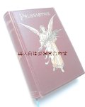 アンティーク洋書☆天使の表紙の古書　 神学　クリスチャン　挿絵入り　福音書　詩篇　引用集　聖なる言葉の本