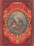アンティーク洋書★フランスの素敵な赤い古書　Riquette 　Méaulleによる版画イラストページ多数　エンボス　金彩　美装丁