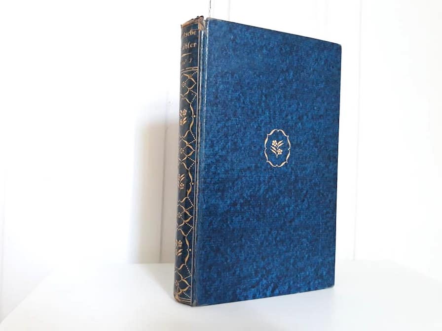 h.237 洋書古書 ドイツの美しいお花のアンティーク詩集 - 洋書