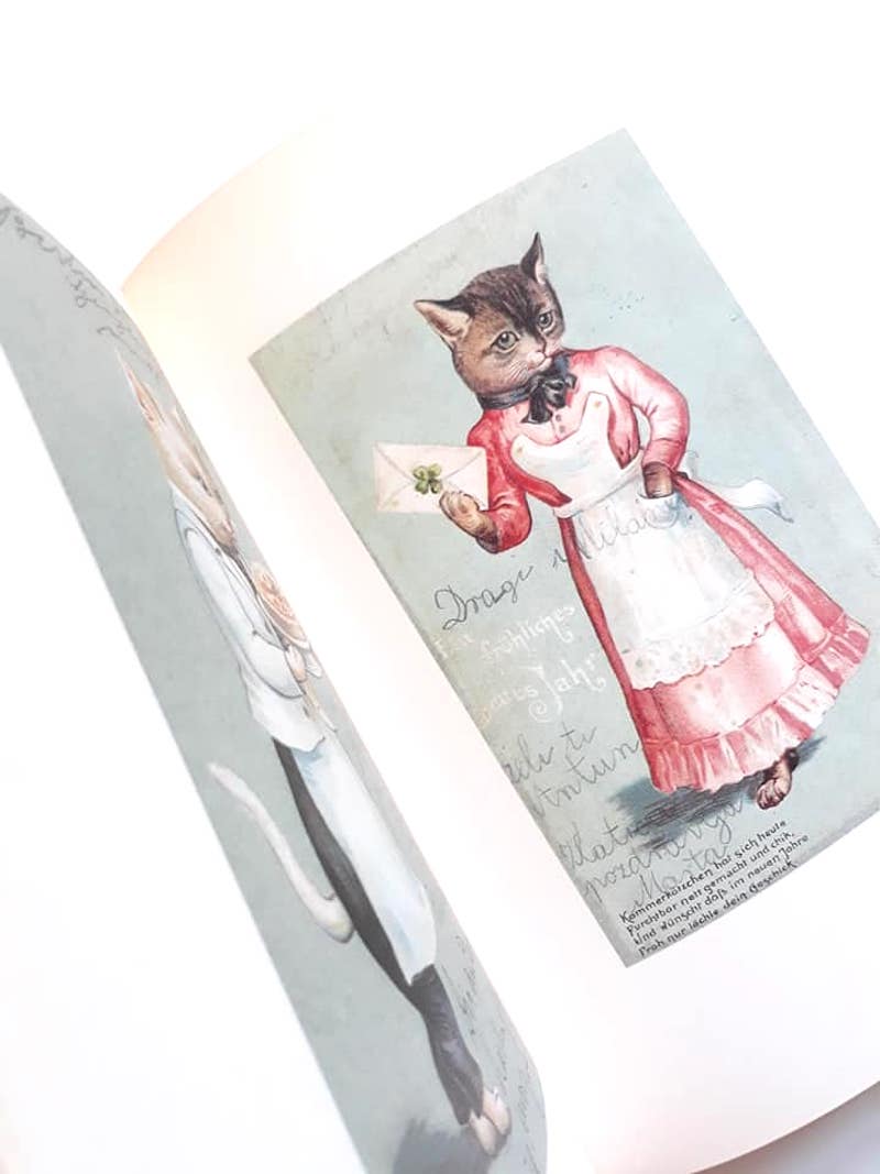 ヨーロッパ グリーティング ポストカード カード 昔の絵葉書 アンティーク 動物 インテリア イラスト