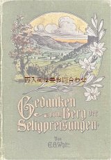 画像:  アンティーク★ 百合と山の景色柄の表紙　キリスト教　神学　　関連書　