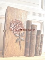 画像: ☆保証付き送料込み☆アンティーク 　古道具　 木彫り薔薇　真鍮のつまみ付　ヨーロッパの素敵な木箱　　