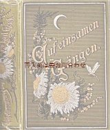 画像: アンティーク洋書★　三日月と花々の模様の古書　　孤独な道　宗教　詩集　神学関係