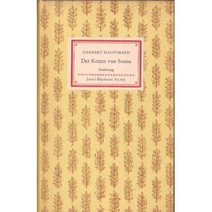 画像: インゼル文庫　　葉っぱの表紙が素敵な古書　Der Ketzer von Soana☆　　ゲアハルト•ハウプトマン