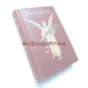 画像: アンティーク洋書☆天使の表紙の古書　 神学　クリスチャン　挿絵入り　福音書　詩篇　引用集　聖なる言葉の本