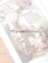 画像: アートな古本☆昔の風景が美しい古書　 クリスマスの童謡や物語の本　天使　　楽譜付　素敵な挿絵　イラスト　