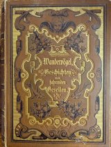 画像: アンティーク洋書☆　散文詩　旅人の物語　天使柄　エンボス　美しい古書　