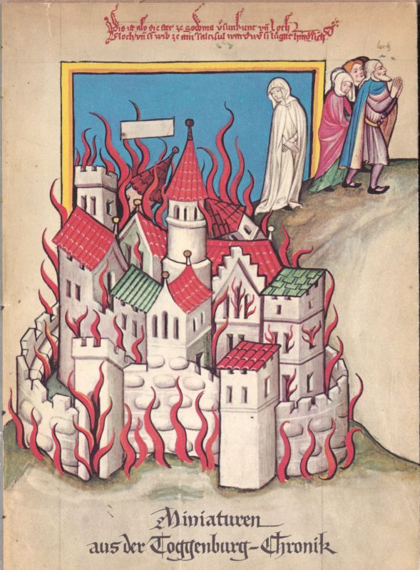 画像1: 楽しい古本☆　　ソドムとゴモラの破壊　バベルの塔他 15世紀　　細密画　トッゲンブルク年代記　　歴史　クロニクル　　奇書　