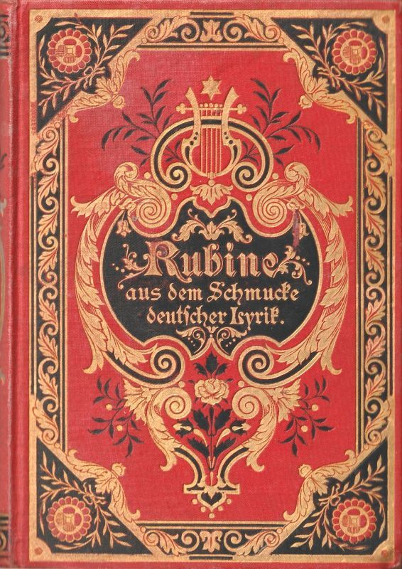 お気に入りの 洋書古書 装丁が美しいドイツのアンティーク詩集 h.511 