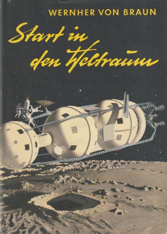 画像1: アートな古本　★レトロなSFイラストが素敵な古書　天文　宇宙　スペースステーション　ロケット